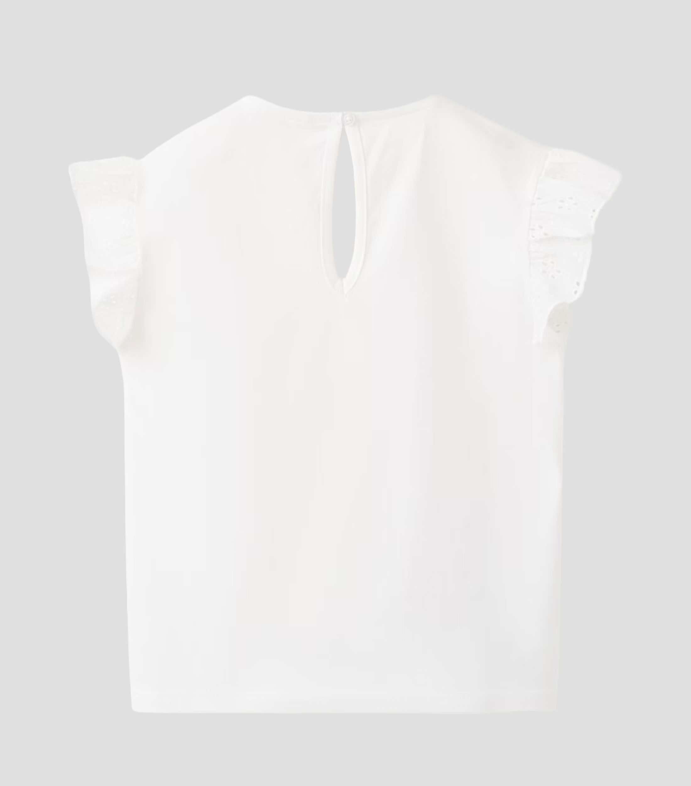 Playera cuello redondo sin mangas lisa Niña
